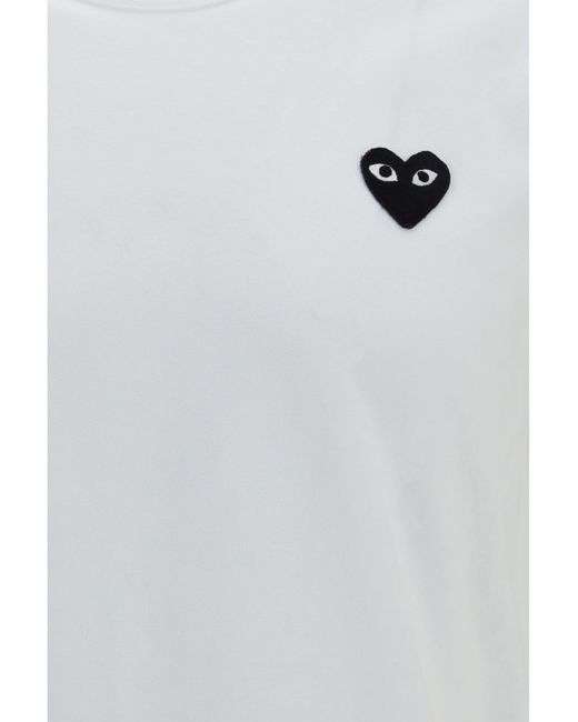 COMME DES GARÇONS PLAY Gray Cotton T-Shirt for men