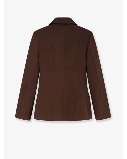 Totême  Brown Slim Fit Tailored Jacket