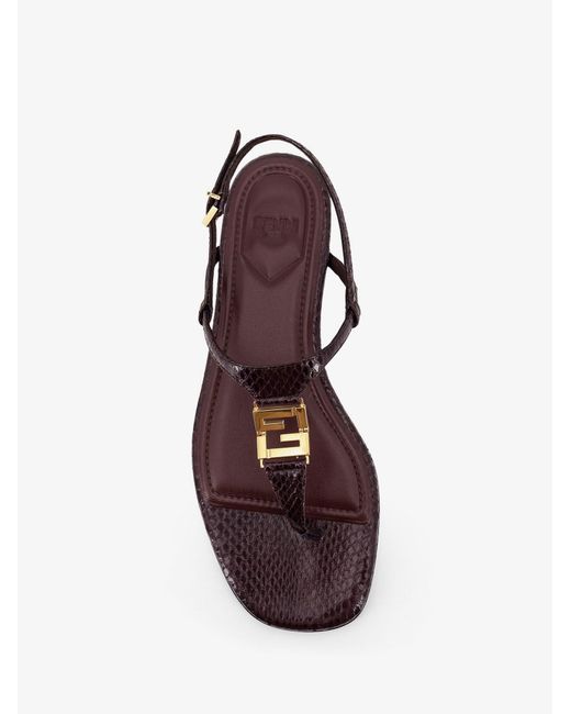 Fendi Natural Sandals Pelle