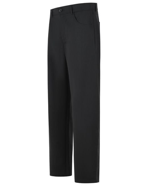 Séfr Black 'Gino' Wool Blend Pants for men
