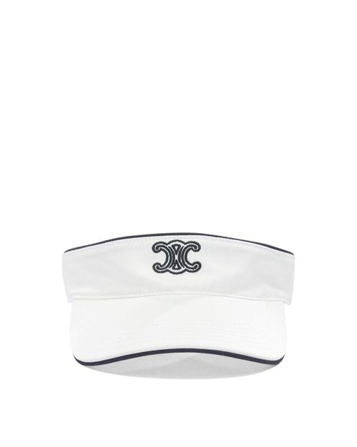 Céline White Cotton Hat