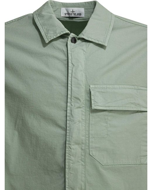 Stone Island Green Cotton Jacket for men