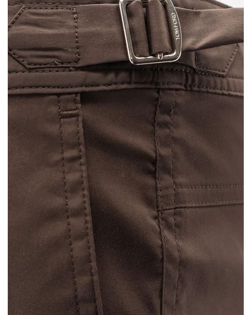 Tom Ford Brown Nylon Swim Boxer Shorts for men
