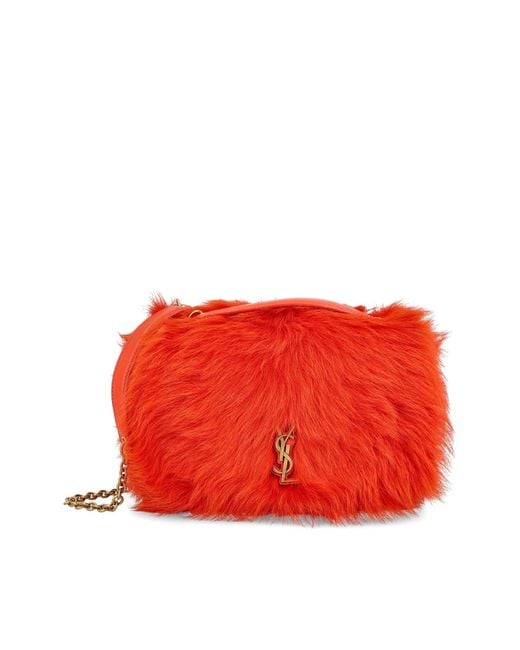 Saint Laurent Red Leather Crossbody Bag