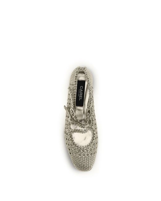 CAREL PARIS White Ballerina Flats Ariana