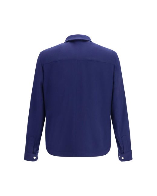 Brunello Cucinelli Blue Long-Sleeve Cashmere Jacket for men