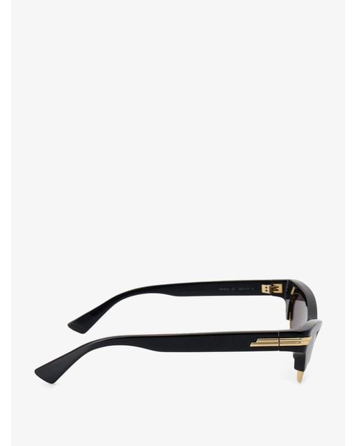 Bottega Veneta Black Angle Acetate Sunglasses