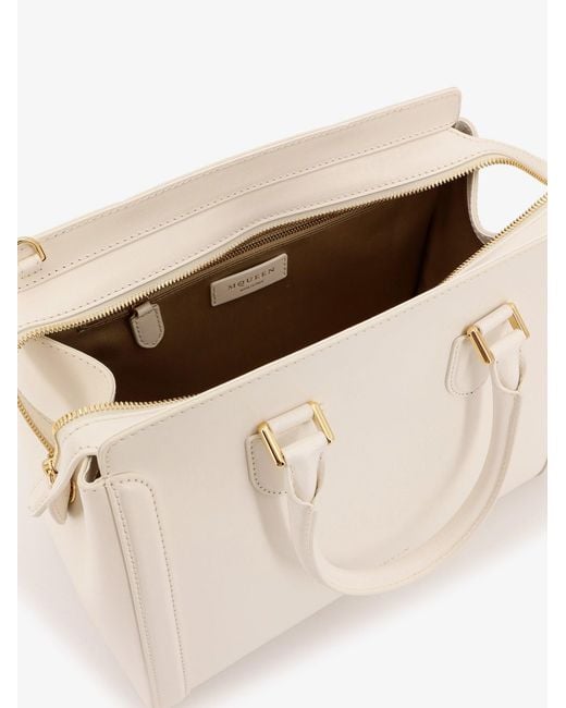 McQueen Natural Birdee Large Leather Shoulder Bag