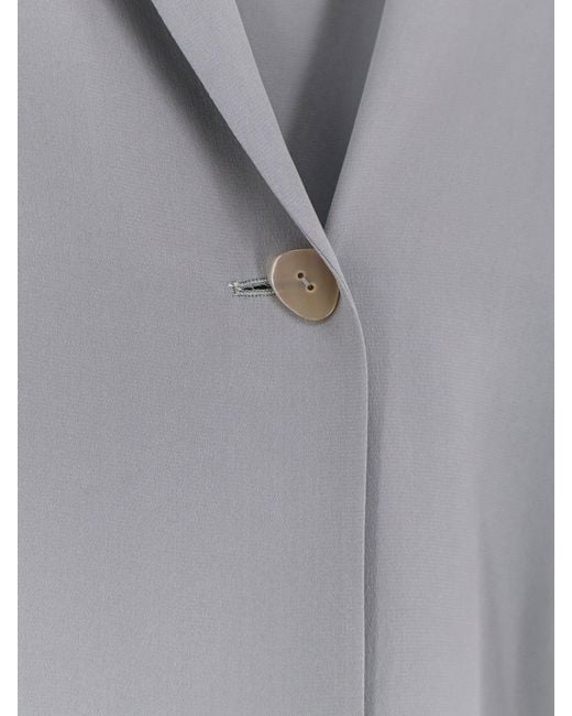 Alysi Gray Loose Silk Blazer