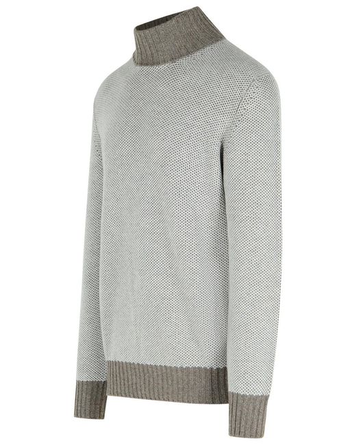 Gran Sasso Gray Cashmere Sweater for men