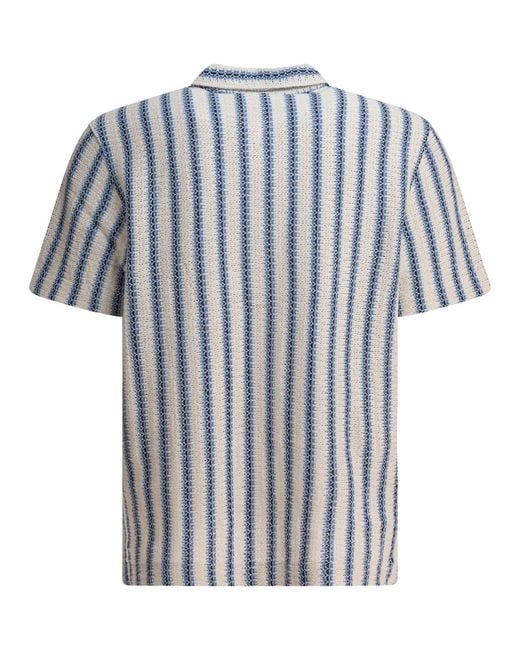 Vince Blue Striped Shirt for men