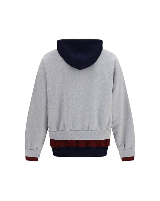 Balenciaga Gray Three-Layer Hoodie Heather for men