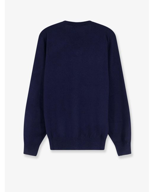 Brunello Cucinelli Blue Cashmere Sweater for men