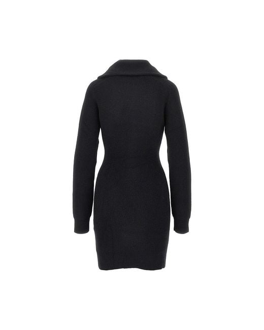 Anine Bing Black 'June' Knitted Mini Dress