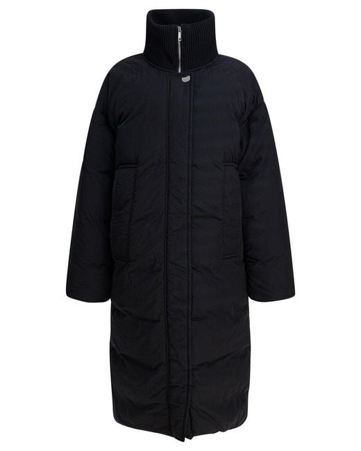Max Mara Blue Long Anti-Drip Down Jacket Jackets And Coats