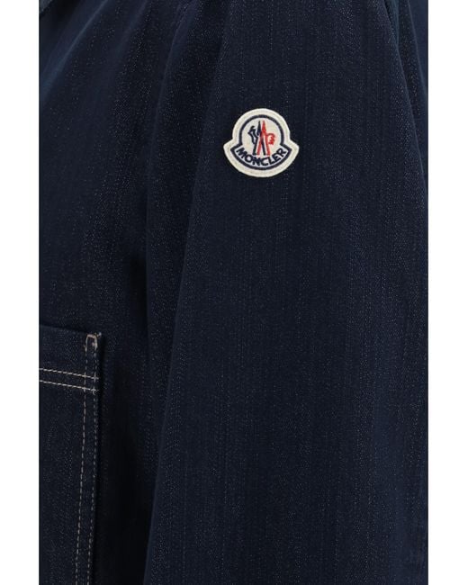 Moncler Blue Haderu Denim Shirt Jacket for men