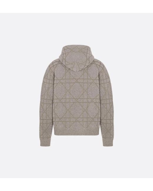 Dior Gray Cannage Hoodie for men