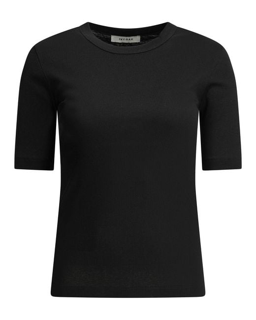 IVY & OAK Black Organic Cotton T-Shirt