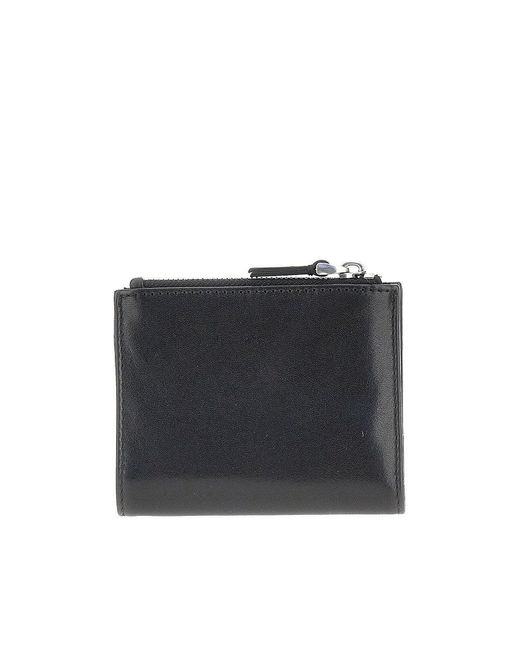 AMI Black Leather Bi-Fold Voulez-Vous Wallet for men