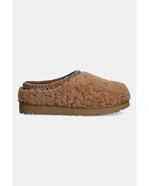 Ugg Brown "Tasman Maxi Curly" Slippers