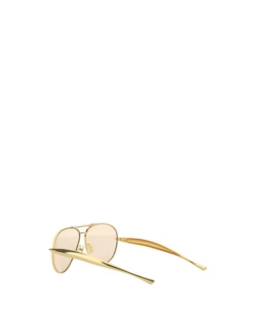 Bottega Veneta Natural Aviator Sardine Sunglasses