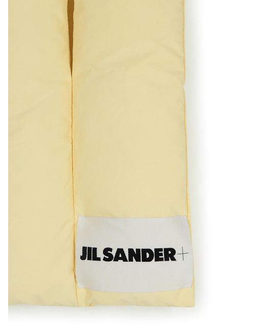 Jil Sander Yellow Ivory Polyester Scarf for men