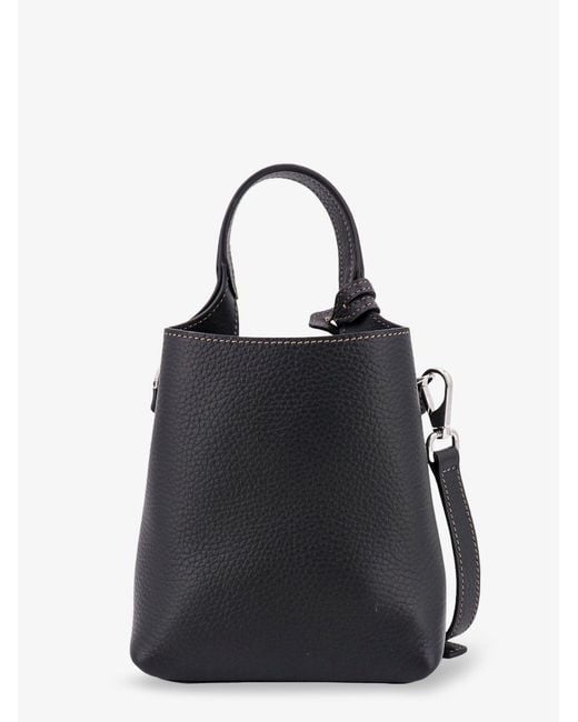 Tod's Black Leather Handbag With Removable T Timeless Hang-Tag