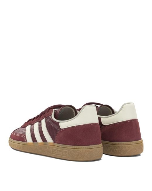 Adidas Originals Brown Handball Spezial Bordeaux Leather Rubber Sneakers