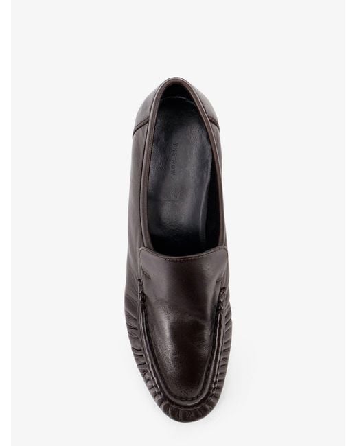 The Row White Soft Mocassin Two Leather Loafers