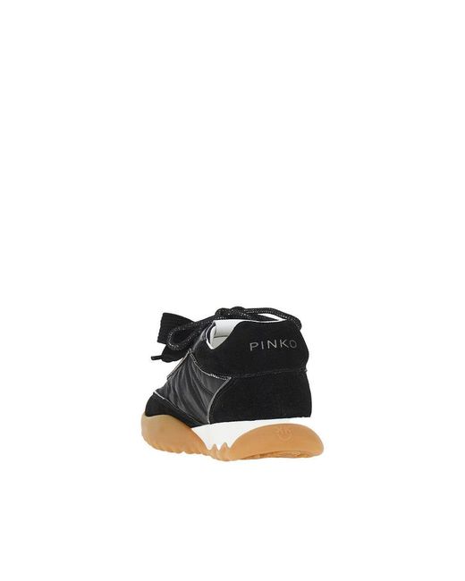 Pinko Blue Suede Leather And Nylon Sneakers