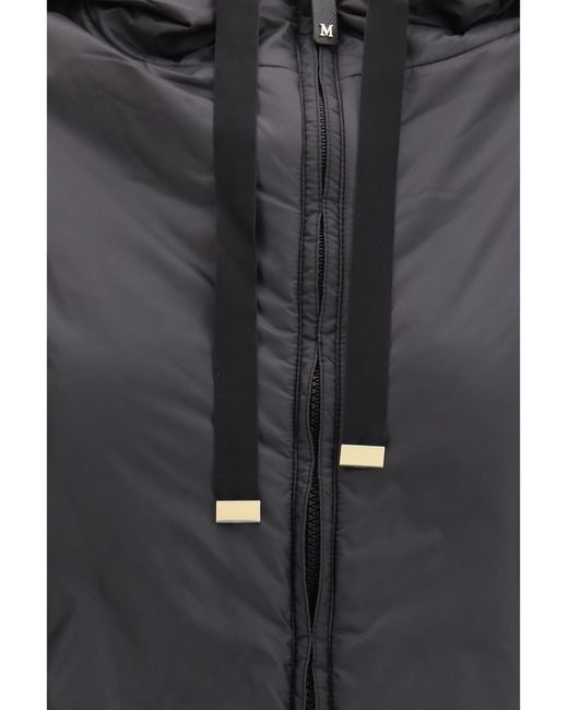 Max Mara Black Hooded Padded Jacket
