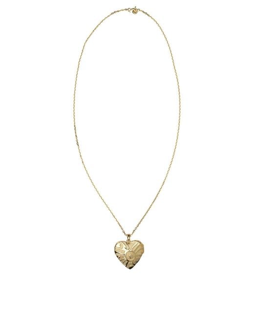 Emilio Pucci White Heart Pendant Necklace