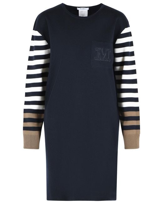 Max Mara Blue Cotro 'Velo' Dress