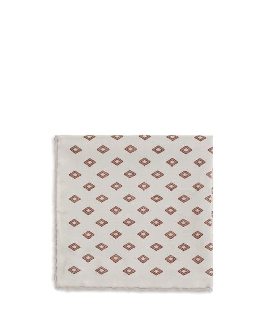 Brunello Cucinelli White Silk Pochette Cbj40 for men