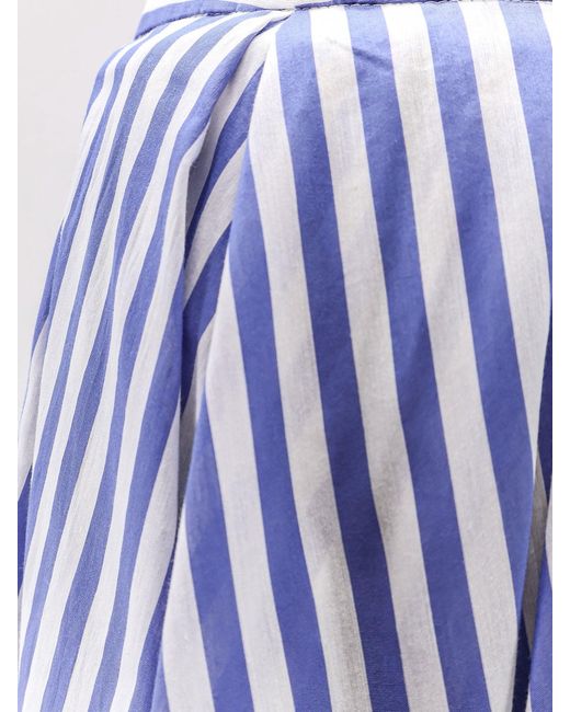 Lavi Blue Skirt Iris Striped Cotton