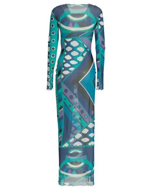Emilio Pucci Blue "Vivara" Long Dress