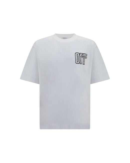 Off-White c/o Virgil Abloh Gray Motion Arrow Skate T-Shirt for men