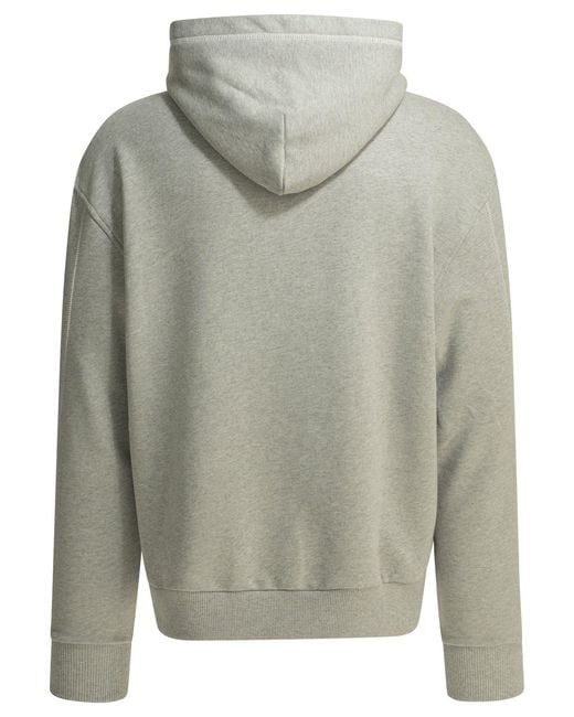 Givenchy Gray Couture Seam Contrast Stitching Hoodie for men