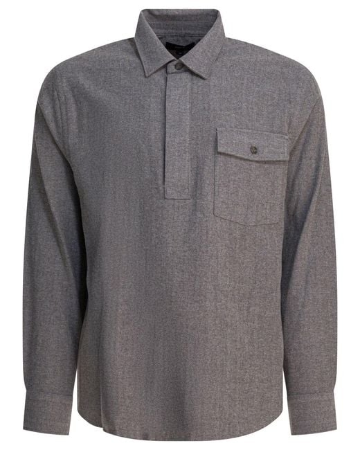 Vince Gray Herringbone Shirt for men