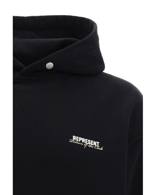 Represent Black Hoodie Cotton for men
