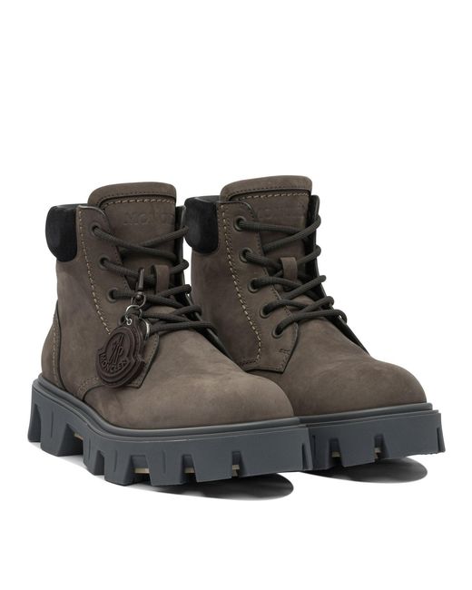 Moncler Black "Peak City" Lace-Up Boots for men