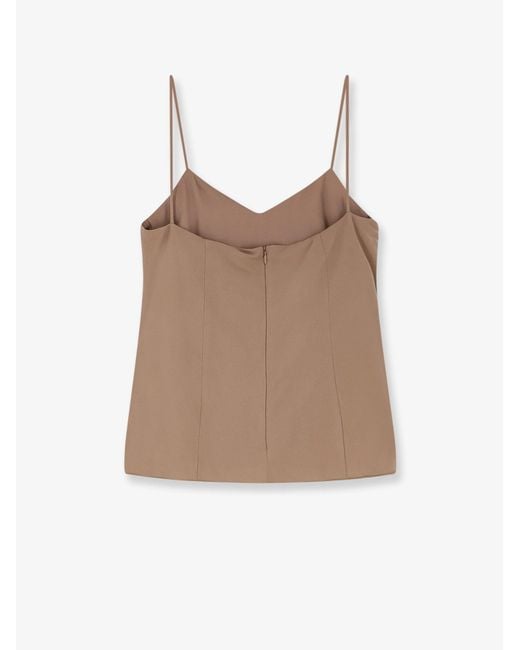Max Mara Brown Silk Munghia Top