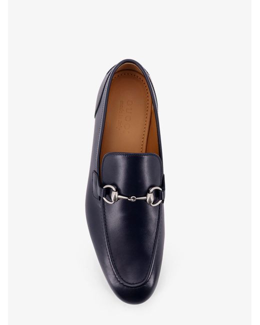 Gucci Blue Leather Loafer With Horsebit for men