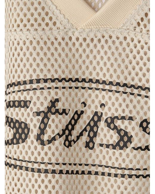 Stussy Natural Perforated Nylon T-Shirt for men