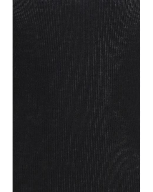 Rick Owens Black Slim Ribbed Long-Sleeve Sweater for men