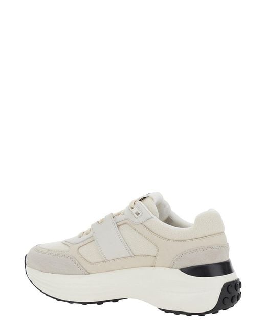 Tod's White "Sportiva 81L" Sneakers
