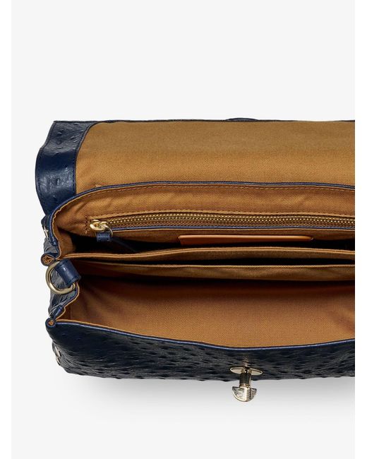 Zanellato Blue Postina Cactus Leather Crossbody