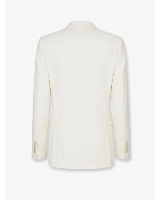 Dolce & Gabbana White Dolce & Gabbana Taormina Linen Blazer for men