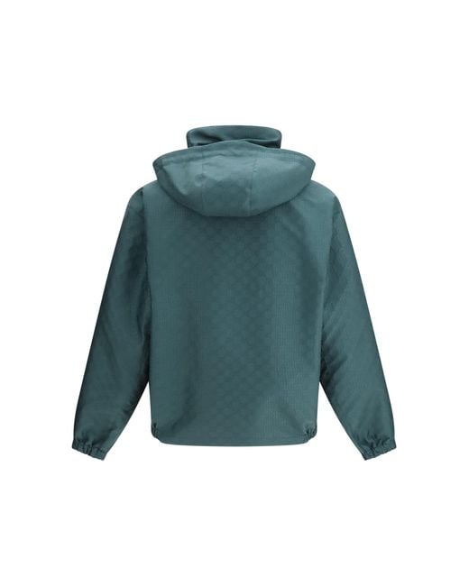 Gucci Blue Reversible Cotton Ripstop Jacket for men