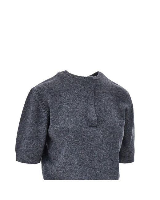 Pinko Blue Wool Cashmere Knitted Top